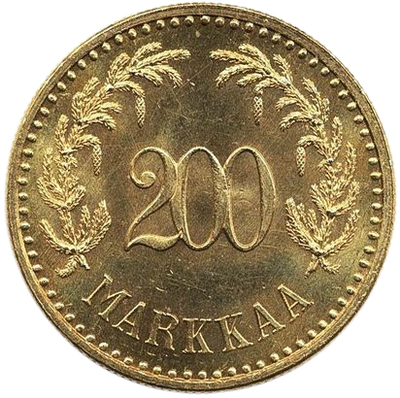 Finland, 200 markkaa 1926 - back