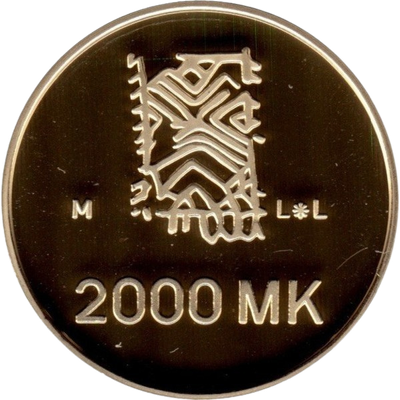 Finland, 2000 mark 1995 - back