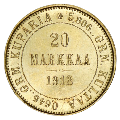 Finland, 20 mark 1878-1913 - back