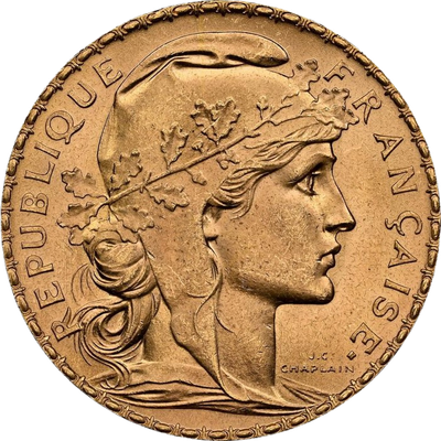 Frankrike, franc (valörer 5-100 fr)