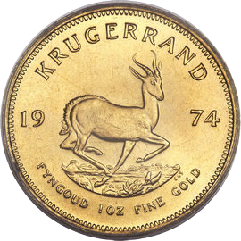 Sydafrika, krugerrand - back